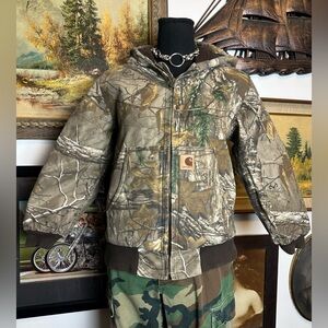 Vintage Y2K Hooded  Insulated Realtree Carhart Jacket Womens XS/Kids M